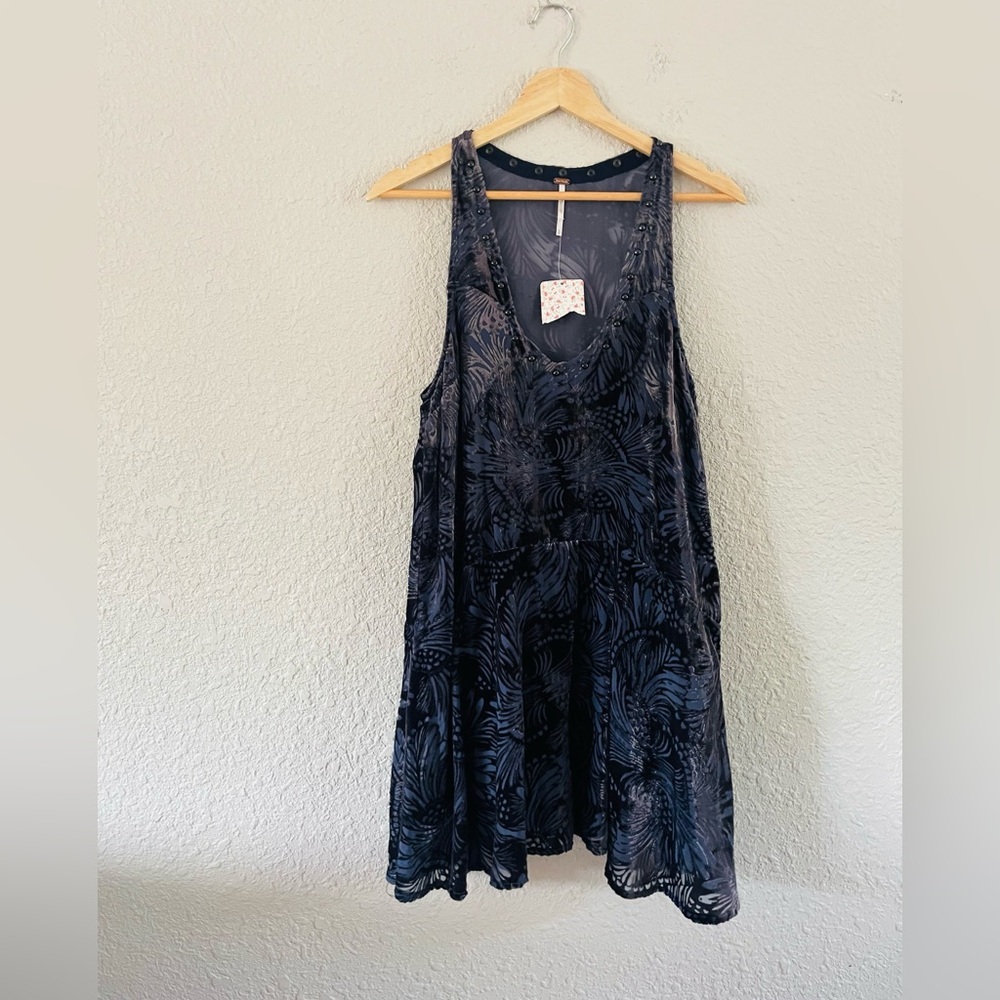 Free People Elie Burnout Velvet Midi Dress NWT